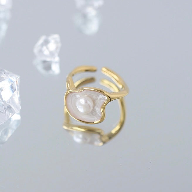 Natural Pearl Oil Drop Ring - Modingo Modingo