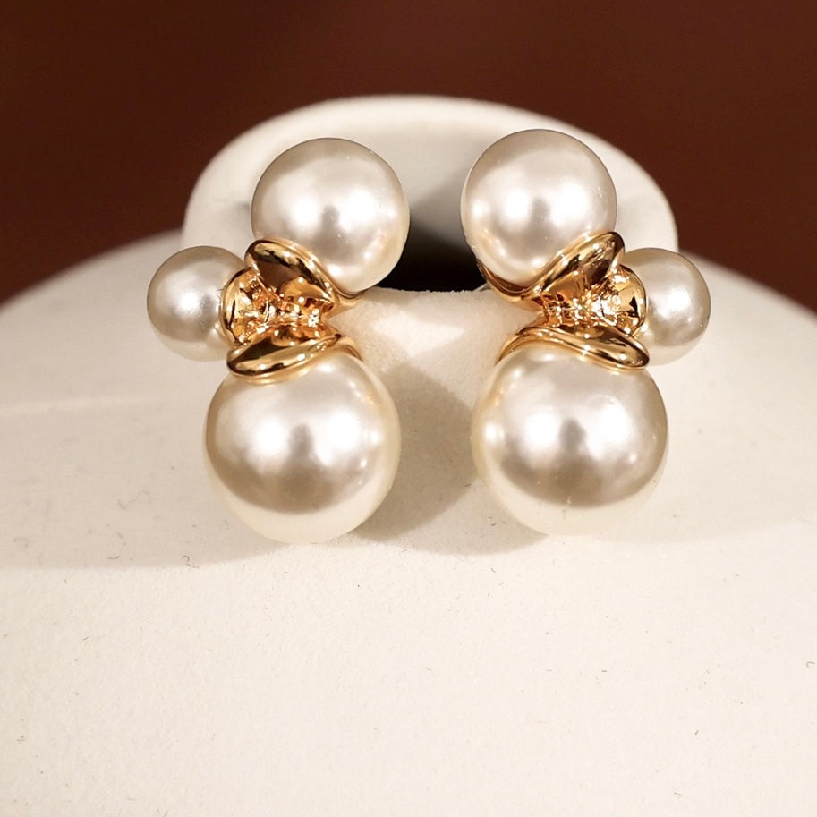 Stacked Pearl Earrings
