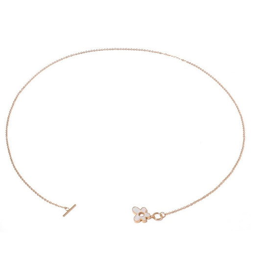 White Flower Pendant Necklace