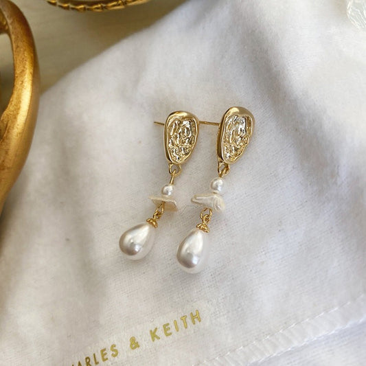 Ivy French Style Baroque Drop Earrings - Modingo Modingo