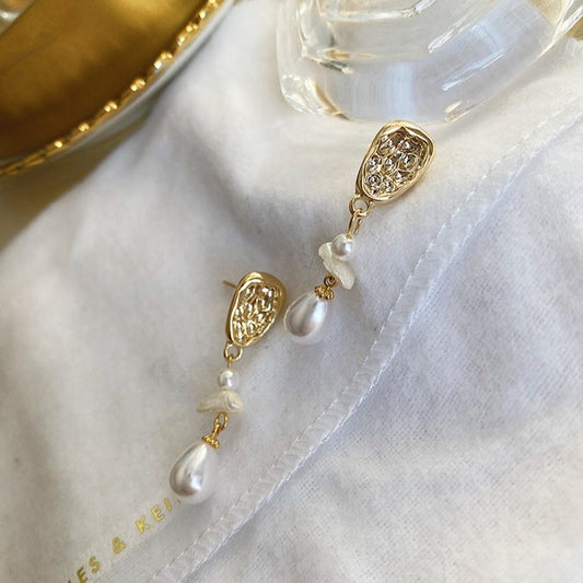 Ivy French Style Baroque Drop Earrings - Modingo Modingo