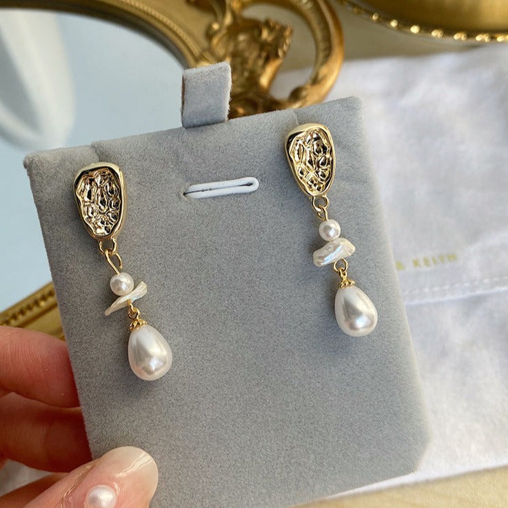 Ivy French Style Baroque Drop Earrings - Modingo Modingo