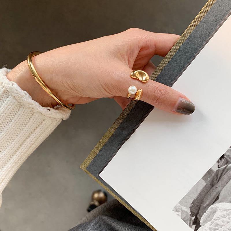 The Only | Flower pearl open ring - Modingo Modingo