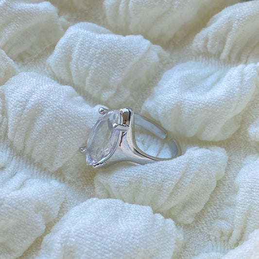 Crystal Silver Open Ring - Modingo Modingo