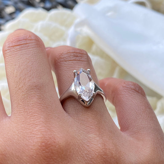 Crystal Silver Open Ring - Modingo Modingo