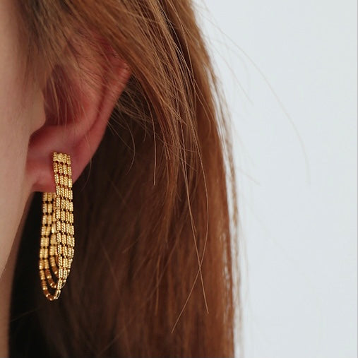 Ella Tassel Soft Hoop Earrings - Modingo Modingo