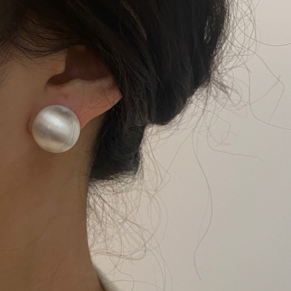 Frosted Textured Ball Earrings - Modingo Modingo