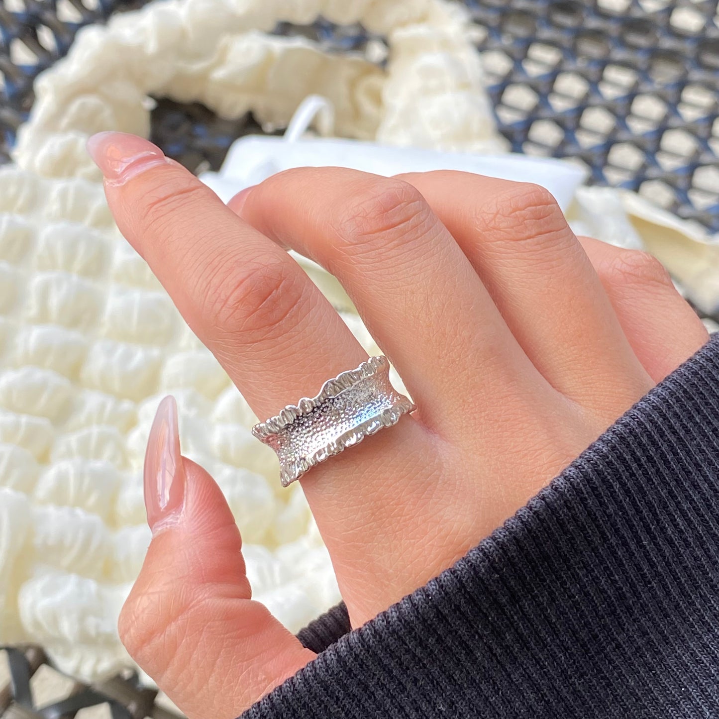 Lava Silver Open Ring - Modingo Modingo