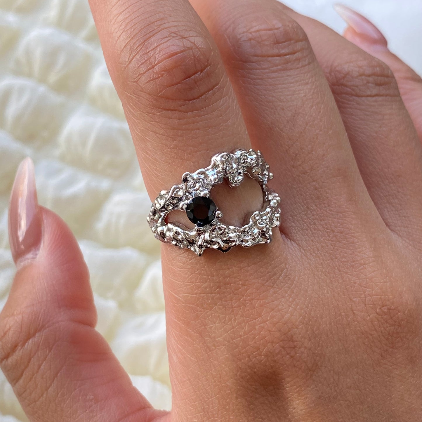 Black Zircon Lava Ring - Modingo Modingo