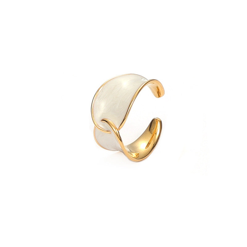 White Enamel Knot Ring - Modingo Modingo