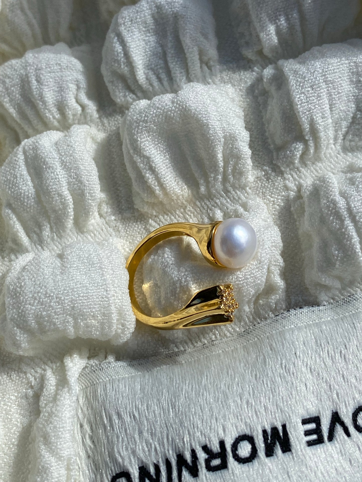 Pearl with Star Open Ring - Modingo Modingo