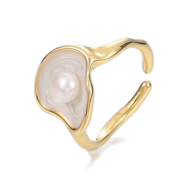 Natural Pearl Oil Drop Ring - Modingo Modingo