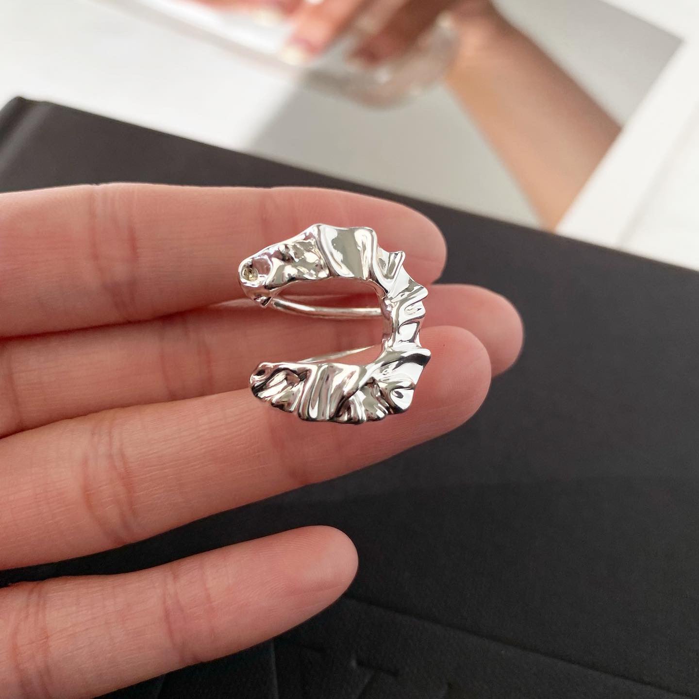 U Shape Silver Open Ring - Modingo Modingo