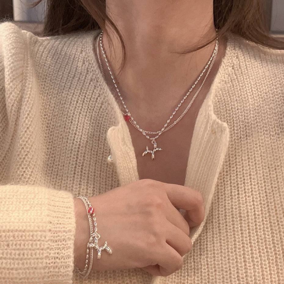 Silver Ballon Dog Jewelry Set - Modingo Modingo