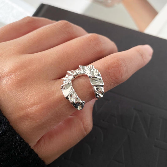 U Shape Silver Open Ring - Modingo Modingo