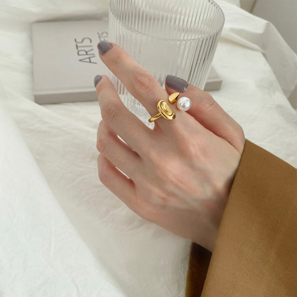 The Only | Flower pearl open ring - Modingo Modingo