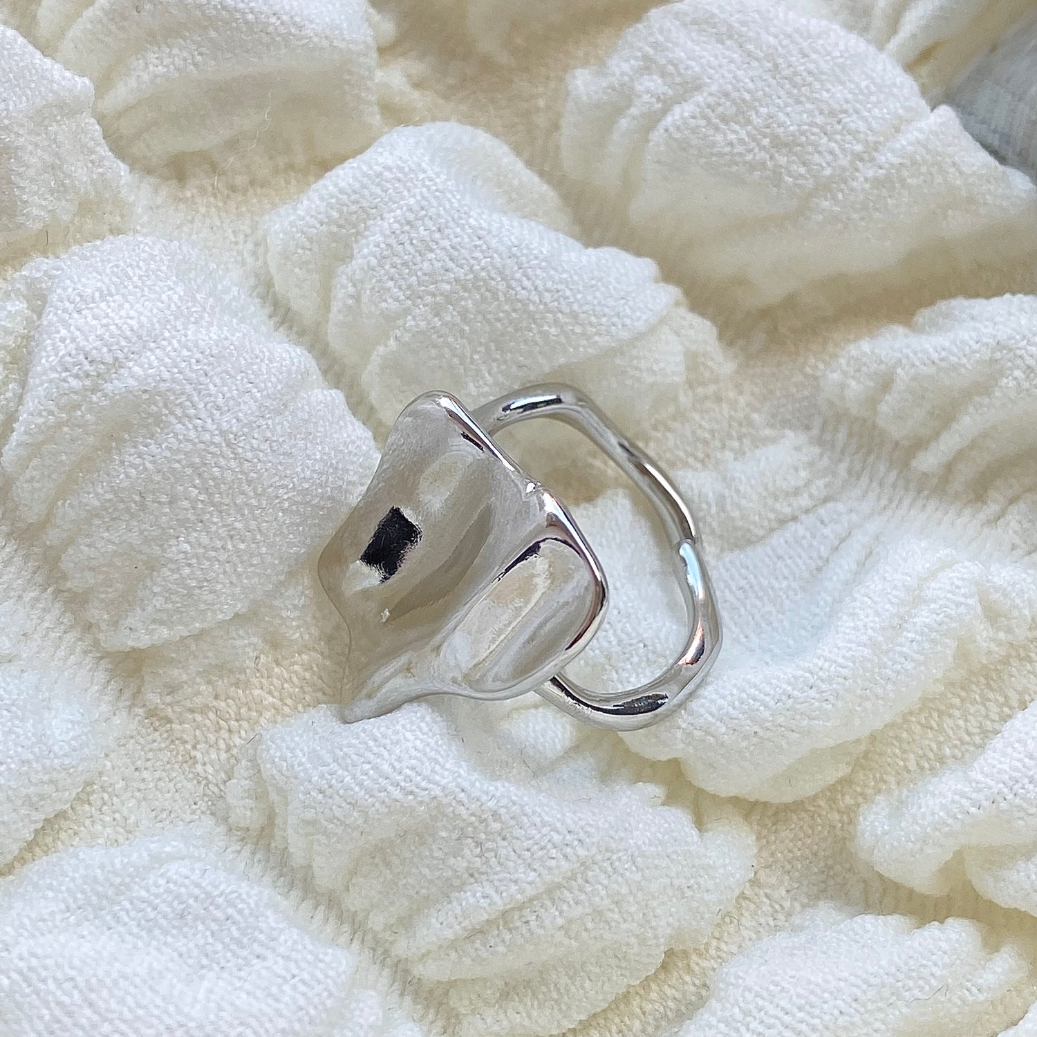 Irregular Silver Open Ring - Modingo Modingo