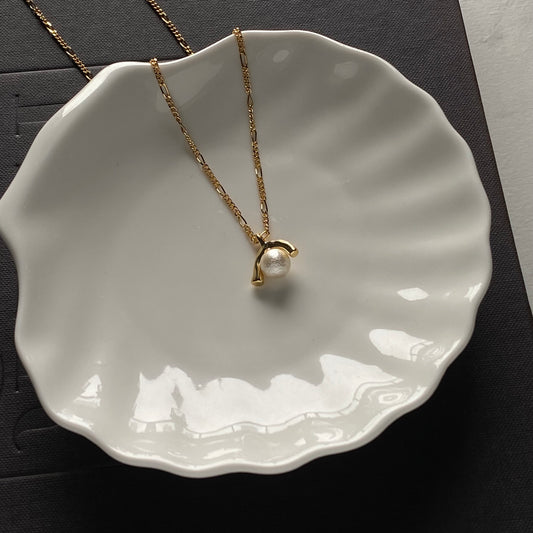 Cotton Pearl Pendant Necklace - Modingo Modingo