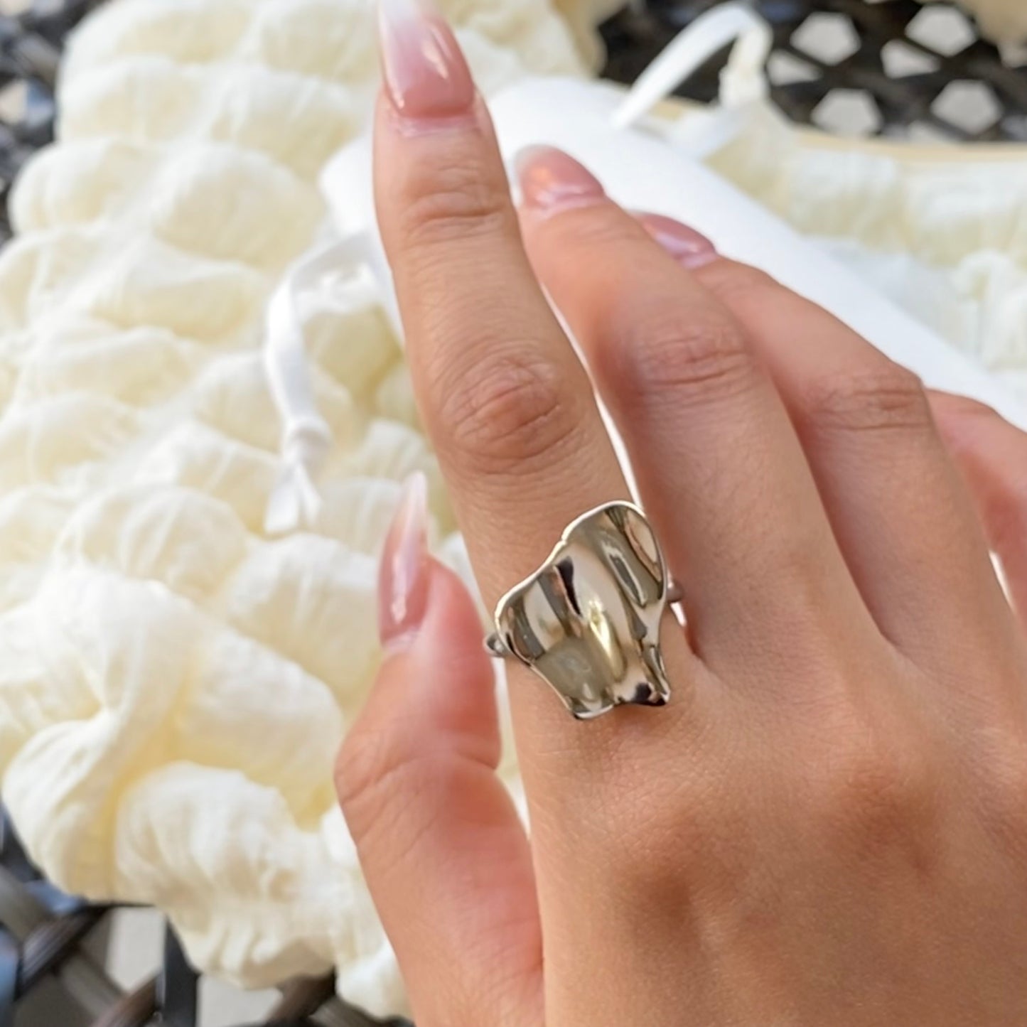 Irregular Silver Open Ring - Modingo Modingo