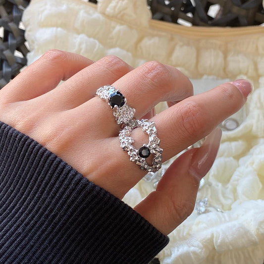 Black Zircon Lava Ring - Modingo Modingo