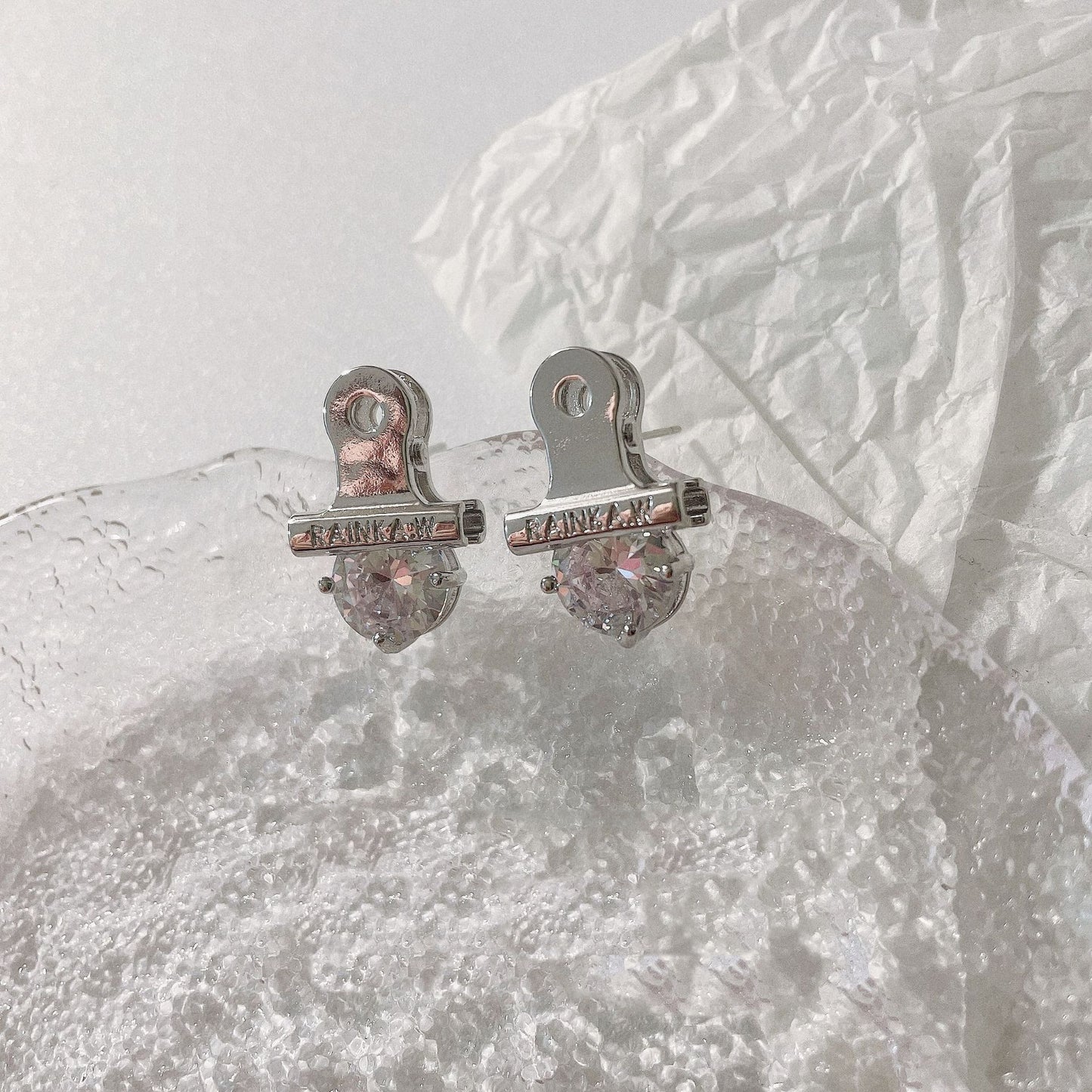 Clip Shape Zircon Earrings - Modingo Modingo