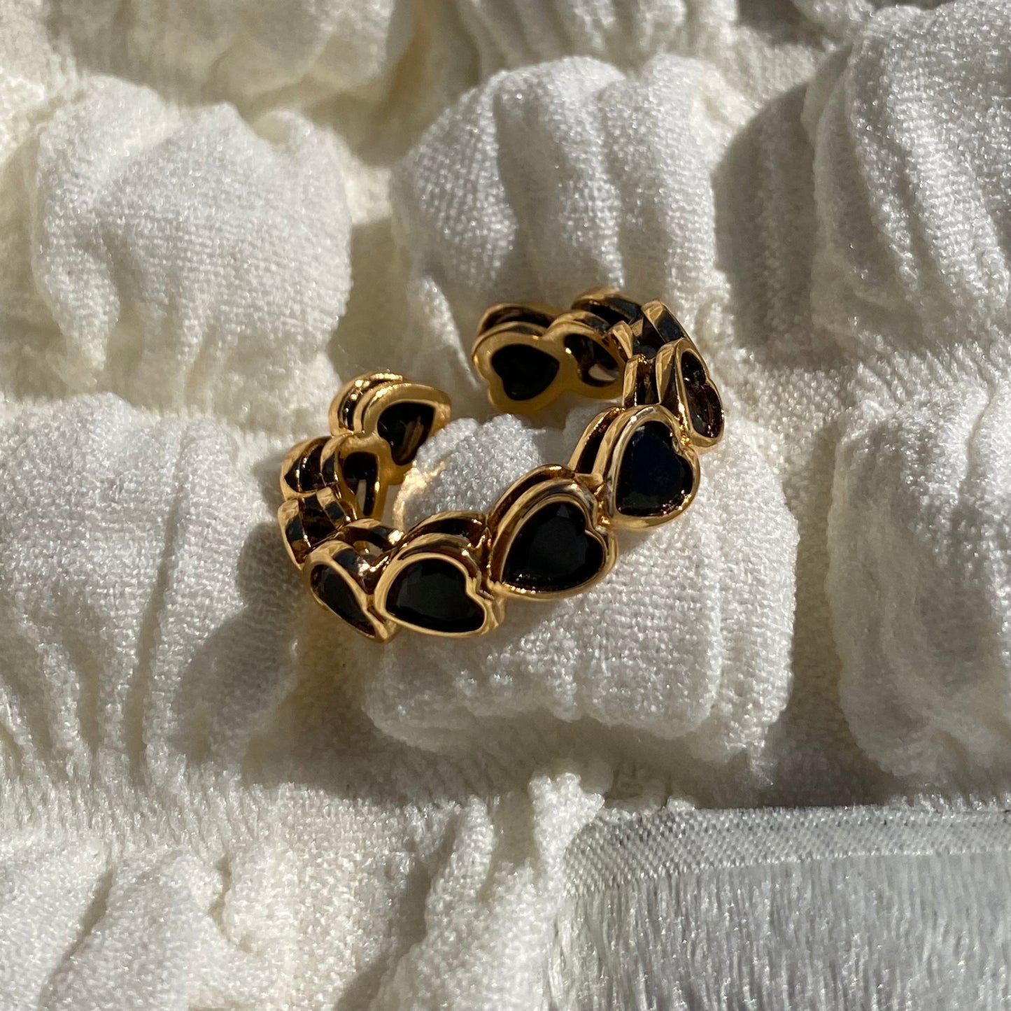Black Heart Open Ring - Modingo Modingo