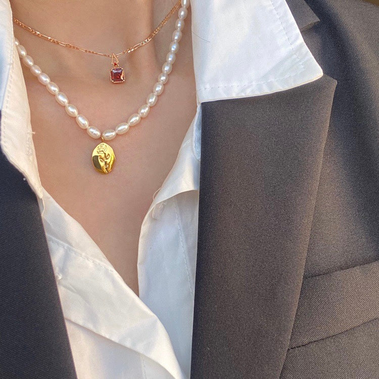 Rose Pearl Necklace - Modingo Modingo