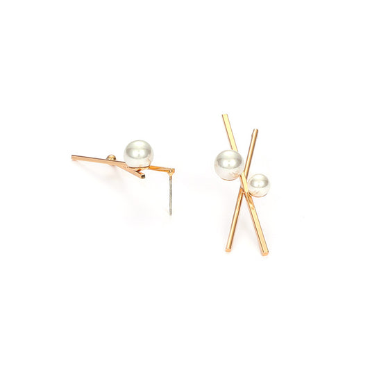 X Pearl Earrings - Modingo Modingo