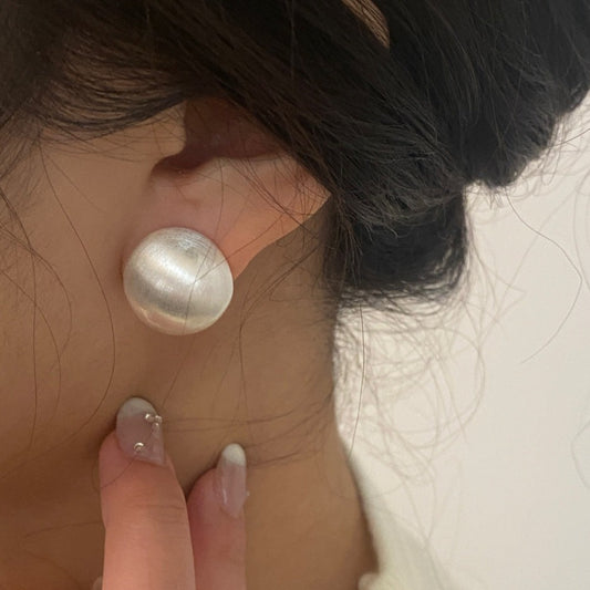 Frosted Textured Ball Earrings - Modingo Modingo