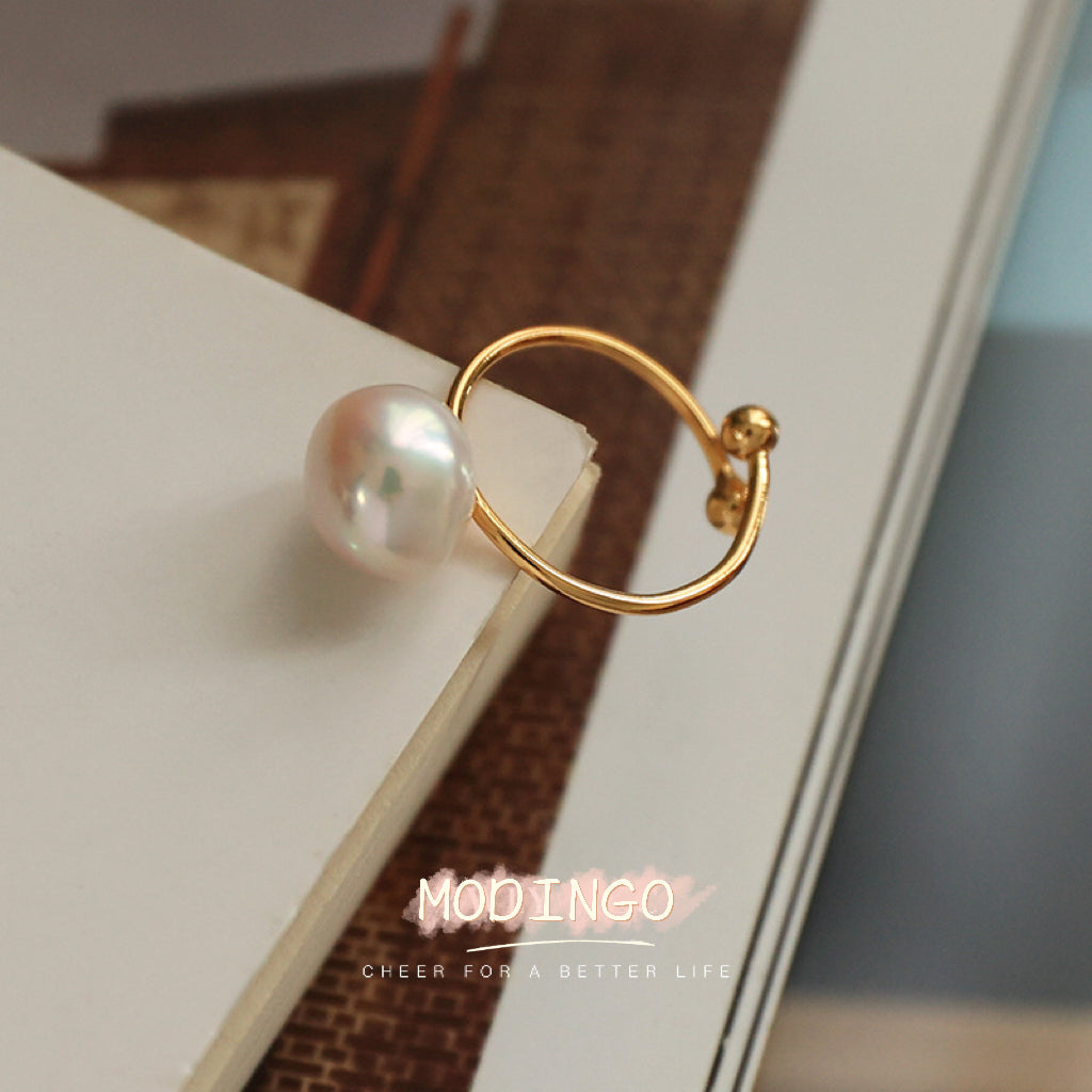 Single Baroque Pearl Open Ring - Modingo Modingo
