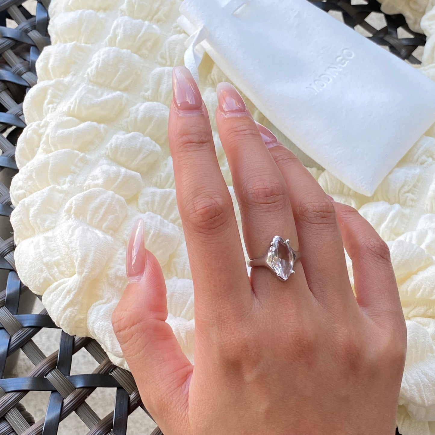 Crystal Silver Open Ring - Modingo Modingo