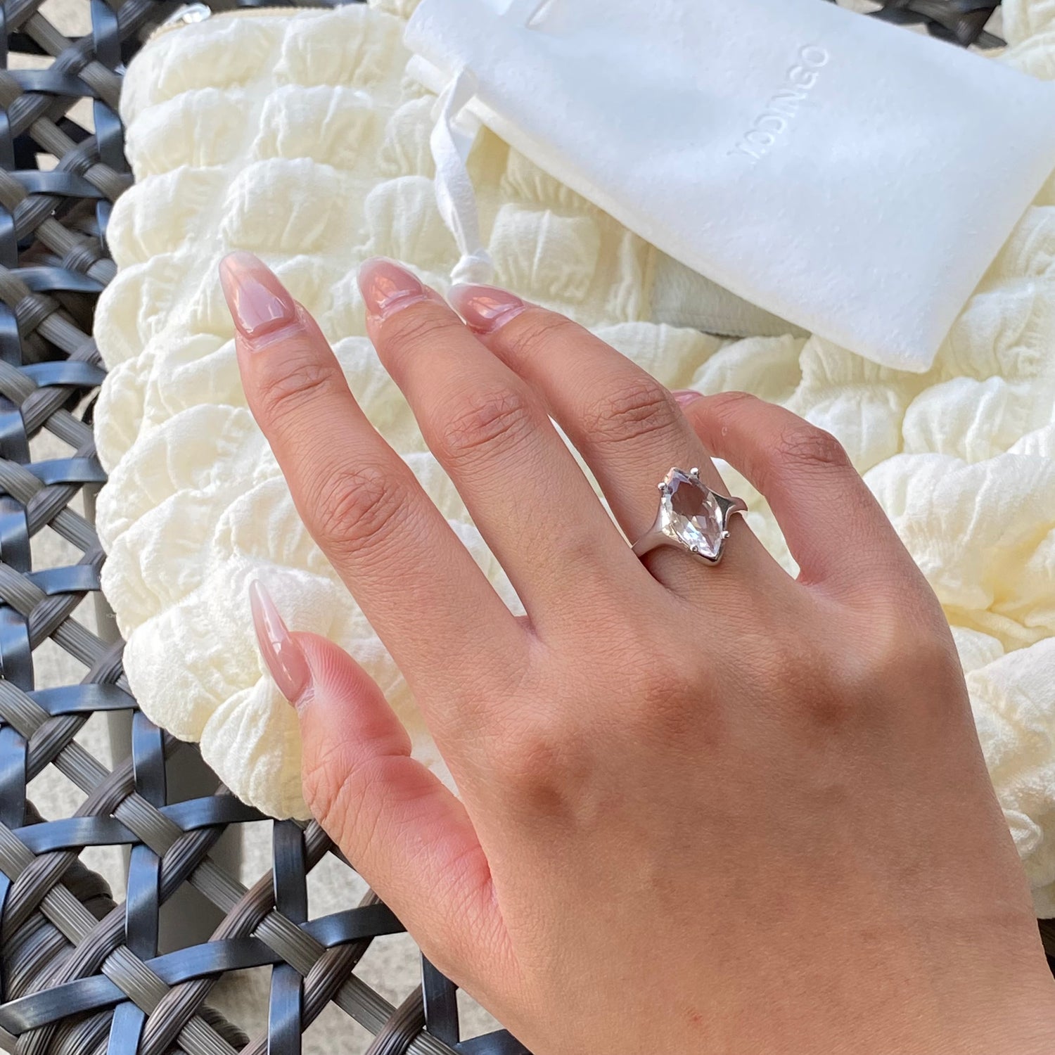 Crystal Silver Open Ring - Modingo Modingo