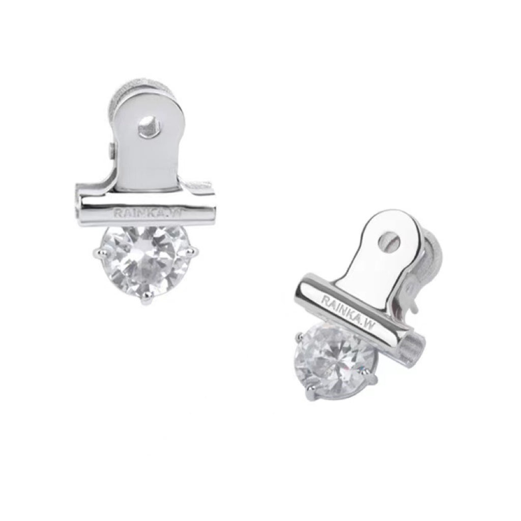 Clip Shape Zircon Earrings - Modingo Modingo