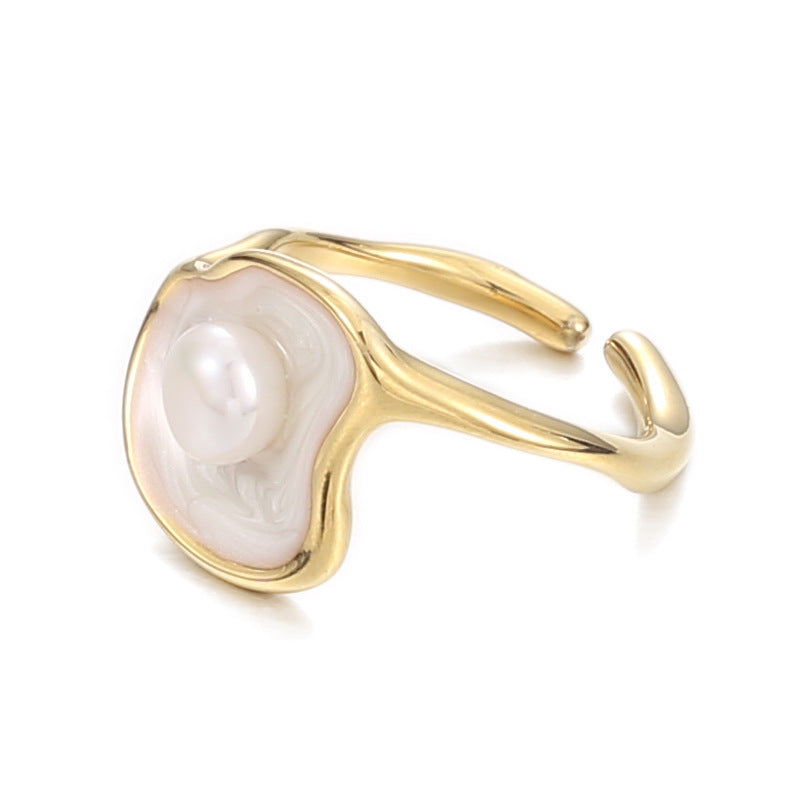 Natural Pearl Oil Drop Ring - Modingo Modingo