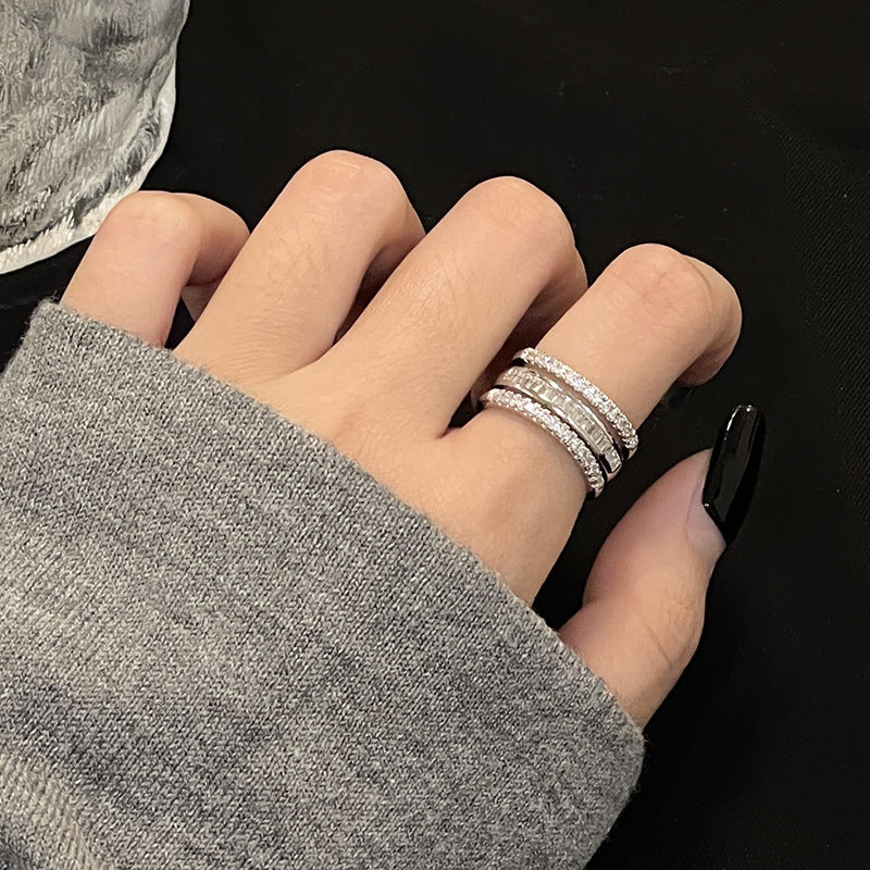 Layer Zircon Silver Ring - Modingo Modingo