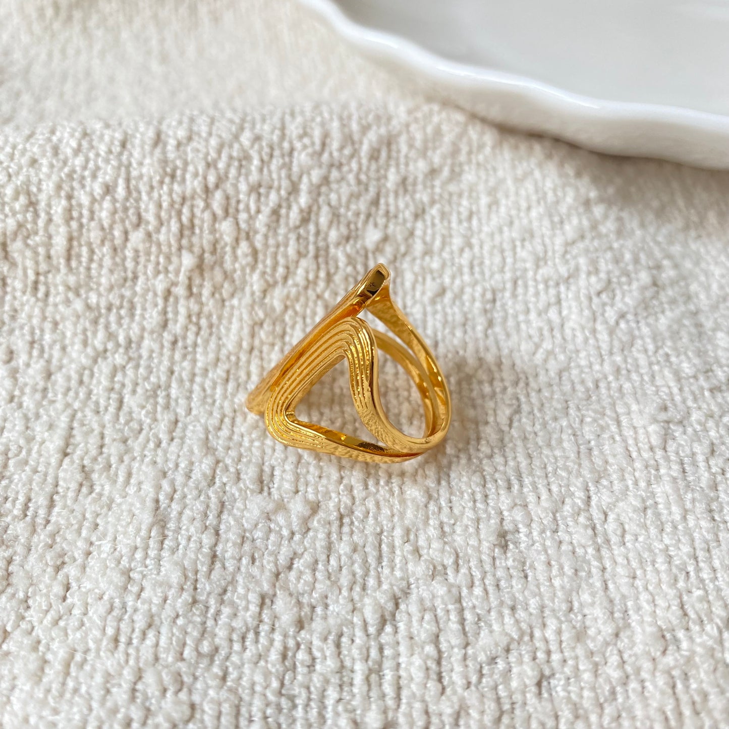 Line Design Gold Open Ring - Modingo Modingo