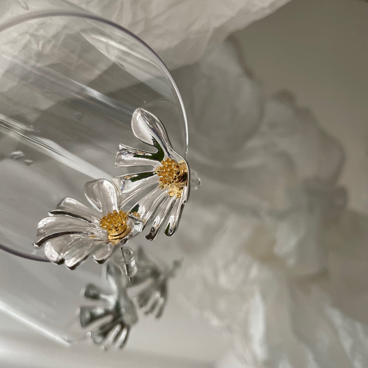 Silver Daisy Earrings - Modingo Modingo