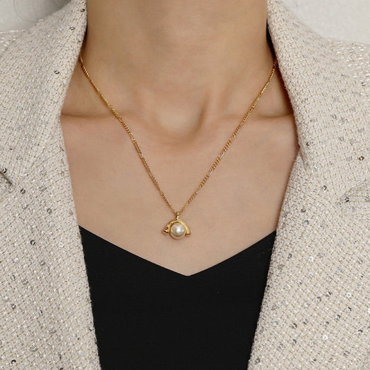 Cotton Pearl Pendant Necklace - Modingo Modingo