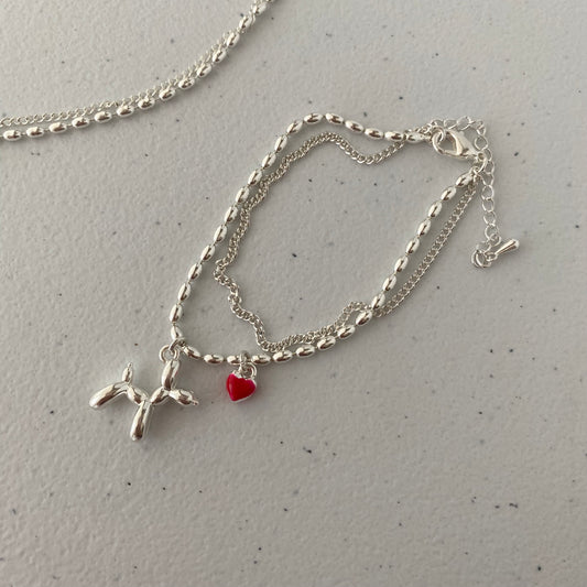 Silver Ballon Dog Jewelry Set - Modingo Modingo