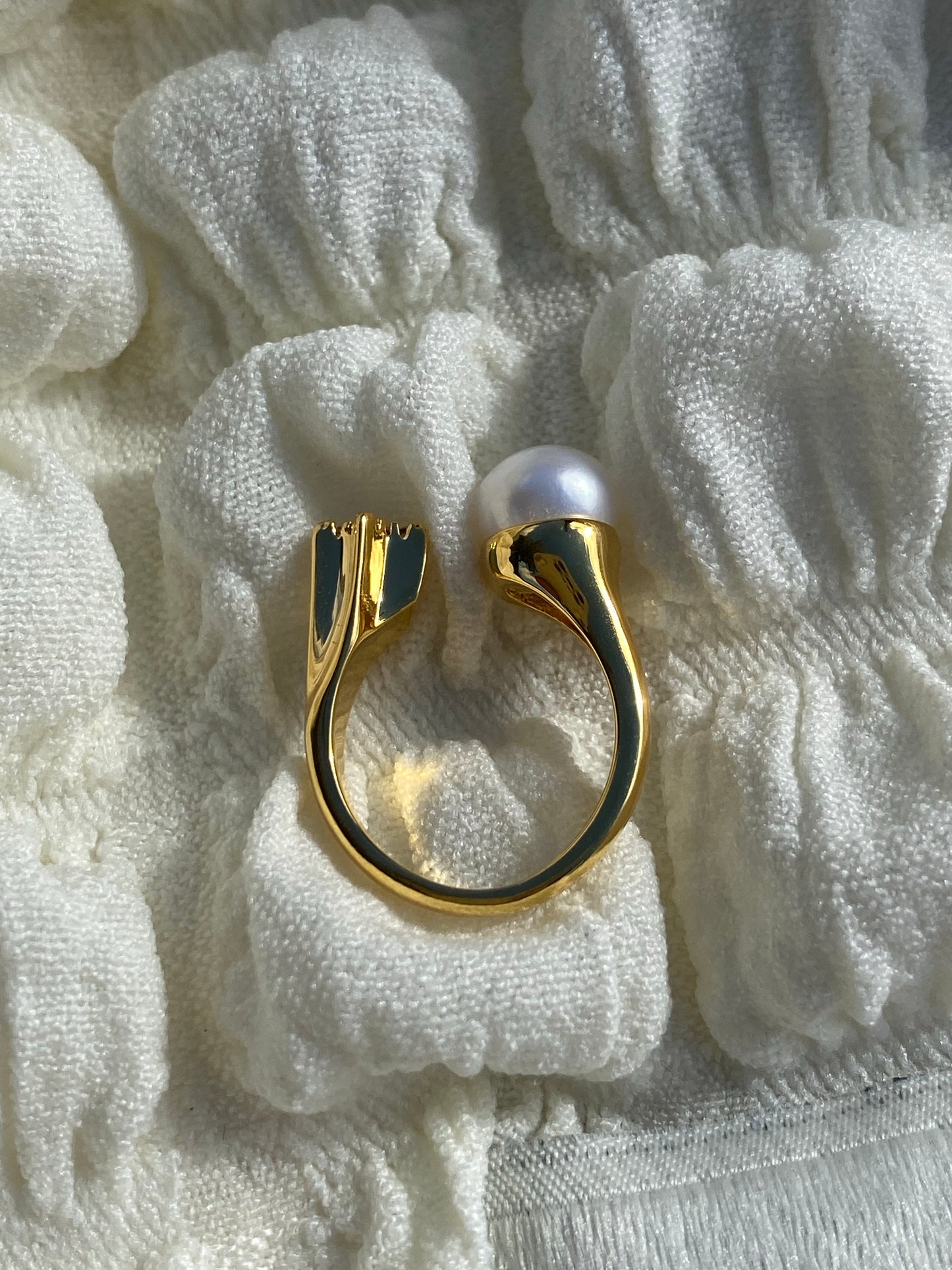 Pearl with Star Open Ring - Modingo Modingo